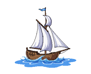 Sloop con velas blancas al viento